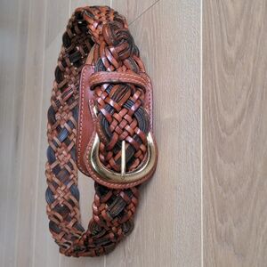 Vintage high quality Holt Renfrew Italian braided leather belt